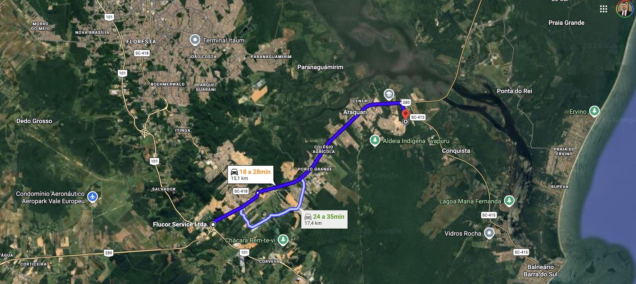 Terreno para incorporação de 540.000 m² em Araquari/SC